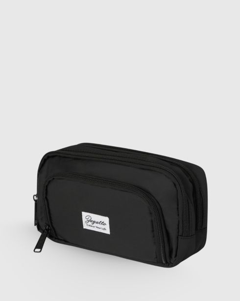 Penar negru cu trei compartimente fără accesorii, poliester, Zagatto – imaginea 3