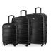 Set de 3 trolere de călătorie: mic, mediu, mare, negru, ZG503 ABS ABC Black