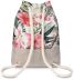 Rucsac de damă, bej, cu model floral, "Marsilia", ZG668