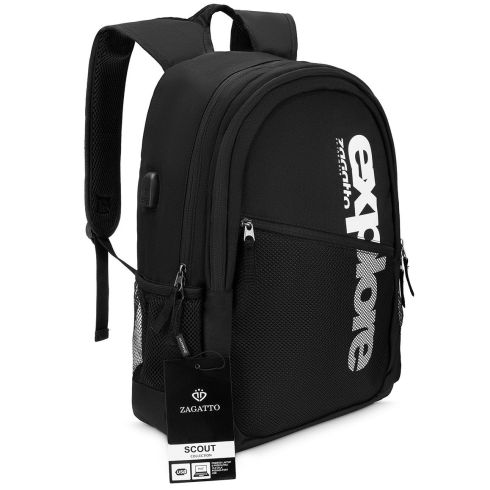 Rucsac negru SCOUT, poliester și nylon, Zagatto ZG70