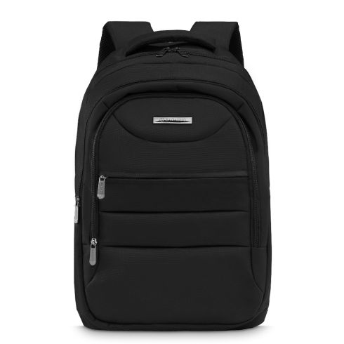 Rucsac negru cu compartiment pentru laptop 31L, poliester și nylon, Zagatto