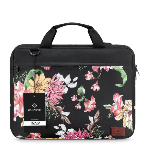 Zagatto floral 15.6’ inch laptop bag from Tokio collection ZG79 - thumbnail