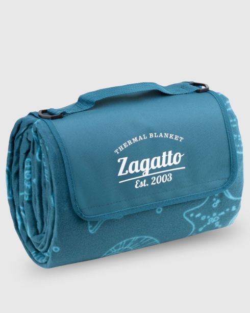 Pătură albastră pentru picnic 200x200 cm cu izolație, poliester, Zagatto