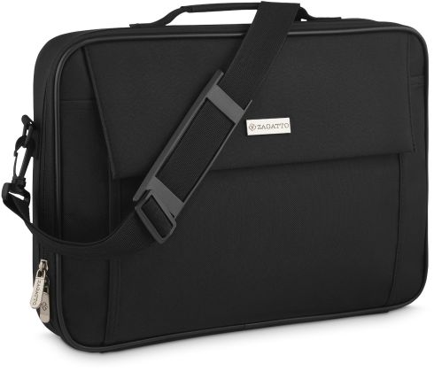Laptop bag 15.6”, black, padded Zagatto ZG639 - front photo, men's