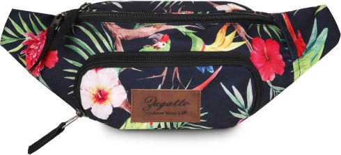 Zagatto ZG642 floral and parrot waist bag - main photo from the front