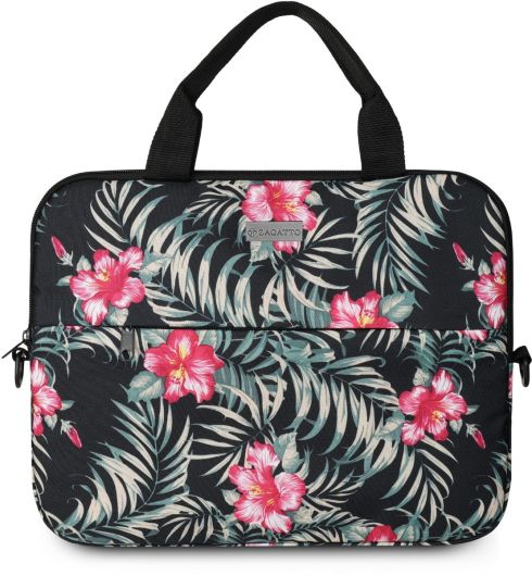 Laptop bag 15.6” inches in leaves and flowers ZG675 Zagatto - front photo