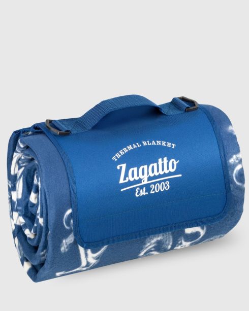 Pătură de picnic albastră 200×200 cm cu izolație, poliester, Zagatto