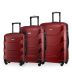 Set of 3 travel suitcases: small, medium, large, dark red, ZG504 ABS ABC D.Red