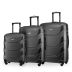 Set of 3 travel suitcases: small, medium, large, graphite, ZG504 ABS ABC Graphite