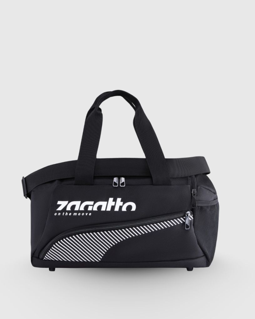 Geantă sport sală unisex neagră, poliester și nylon, Zagatto – imaginea 4