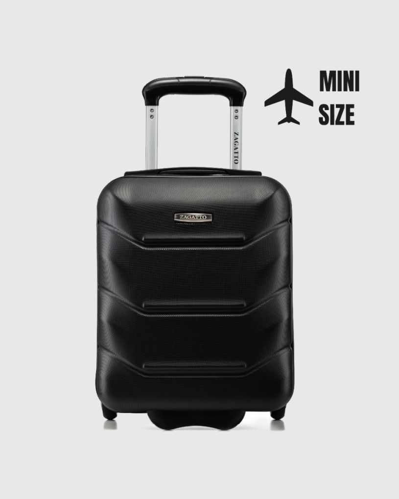Troler de cabină negru pe roți 40x30x20, ABS, Zagatto – imaginea 2