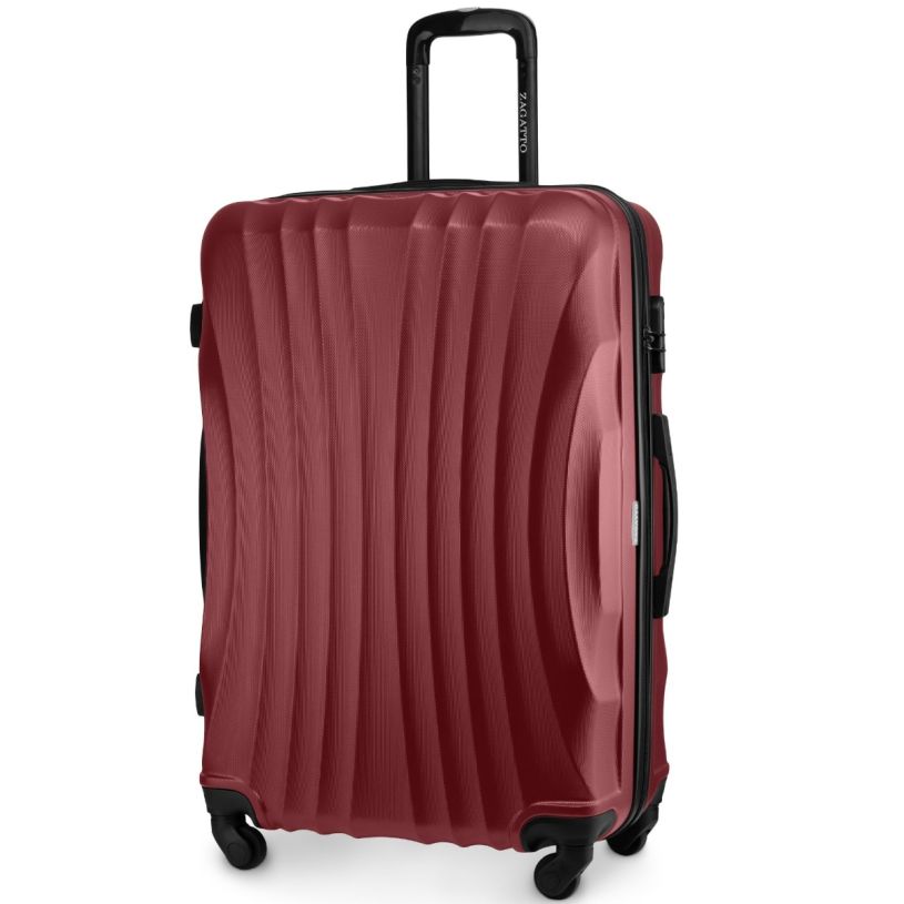 Troler mediu roșu ABS 65x42x26 cm, Zagatto – imaginea 2