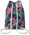 Ghiozdan cu snur ‘Nairobi’ – model floral și albastru marin, ZG670