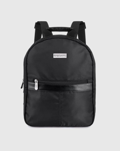 Rucsac negru mic pentru femei, poliester și nylon, Zagatto – imaginea 2