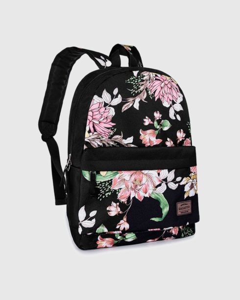 Rucsac negru de damă, poliester și nylon, Zagatto