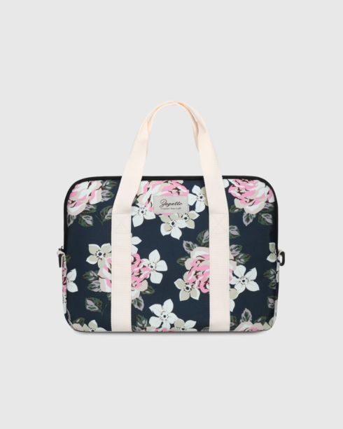 Geantă multicolor-floral pentru laptop de 15,6 inci, de umăr, poliester și nylon – imaginea 2