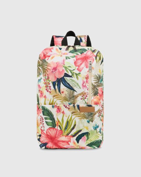Rucsac damă Marsilia, multicolor-floral, poliester și nylon, Zagatto
