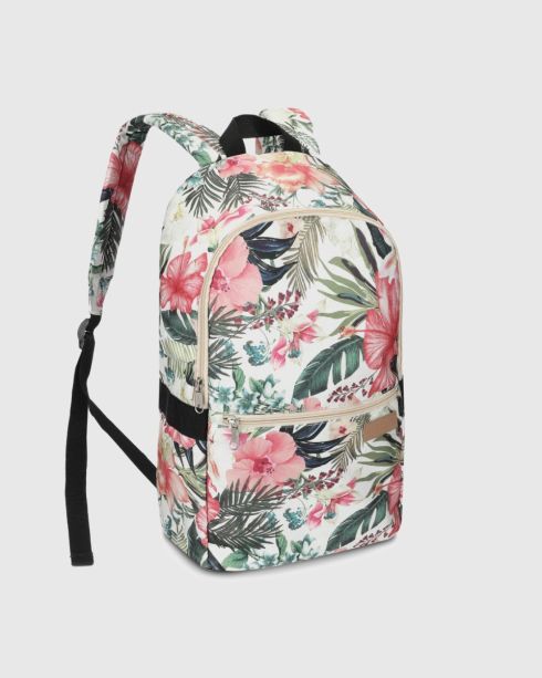 Rucsac damă cu model floral Marsilia, multicolor-floral, poliester și nylon, Zagatto