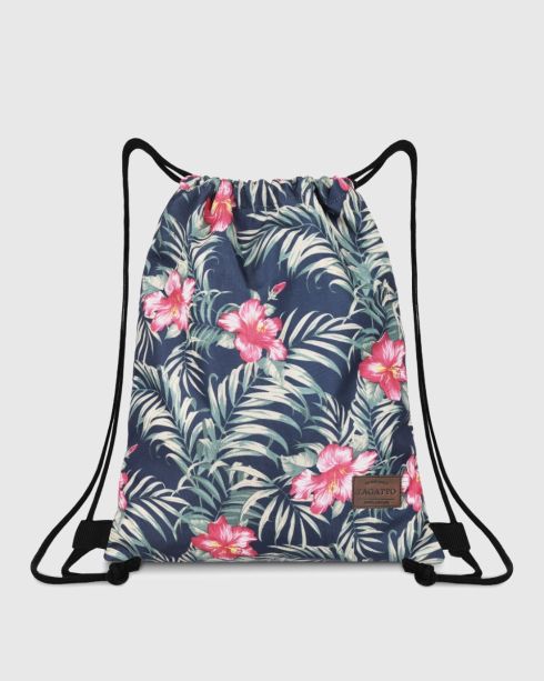Rucsac cu șnur "Nairobi" ZG708, multicolor-floral, poliester și nylon, Zagatto