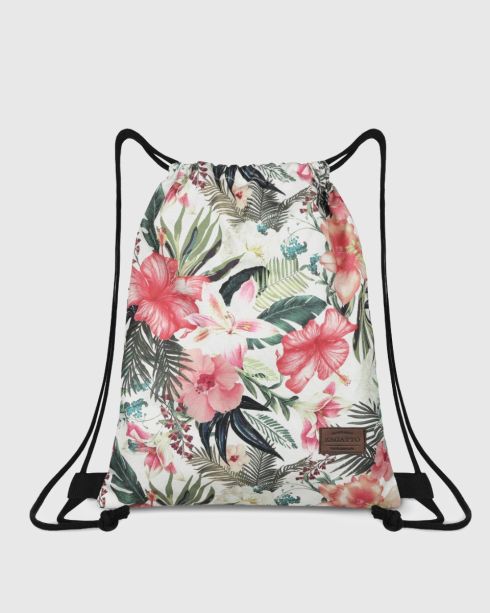 Rucsac cu șnur floral "Marsilia" ZG710, multicolor-floral, poliester și nylon, Zagatto