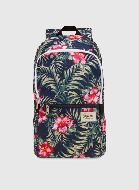 Rucsac damă cu frunze și flori Nairobi, multicolor-floral, poliester și nylon, Zagatto