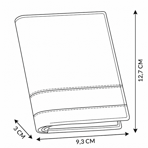Portofel bărbătesc din piele, vertical, ZG-N4-F12 RFID Secure