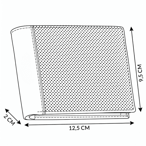 Portofel bărbătesc din piele, orizontal, ZG-N992-F14 RFID Secure