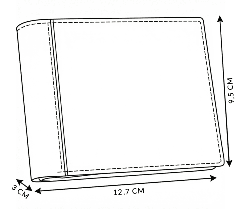 Portofel bărbătesc din piele, orizontal, ZG-N992-F16 RFID Secure