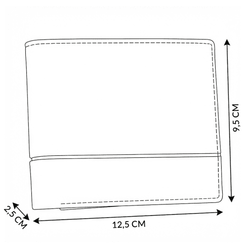 Portofel bărbătesc din piele, orizontal, ZG-N992-F5 RFID Secure
