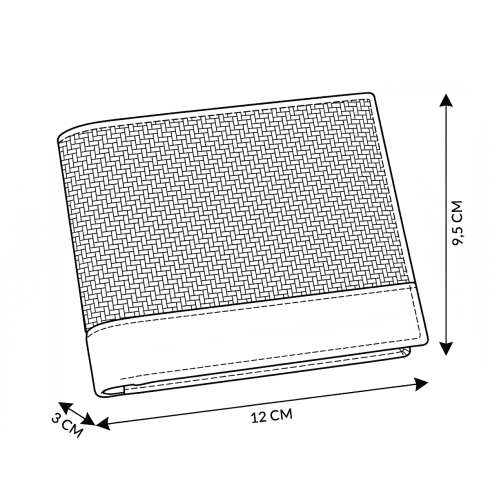 Portofel bărbătesc din piele, orizontal, ZG-N992-F7 RFID Secure