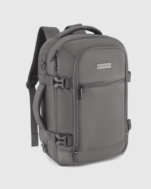 Rucsac gri bagaj de mână 40x25x20 cm, poliester și nylon, Zagatto