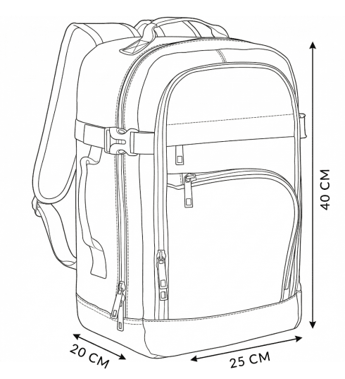 Rucsac de călătorie pentru avion 40x25x20 ZG1045