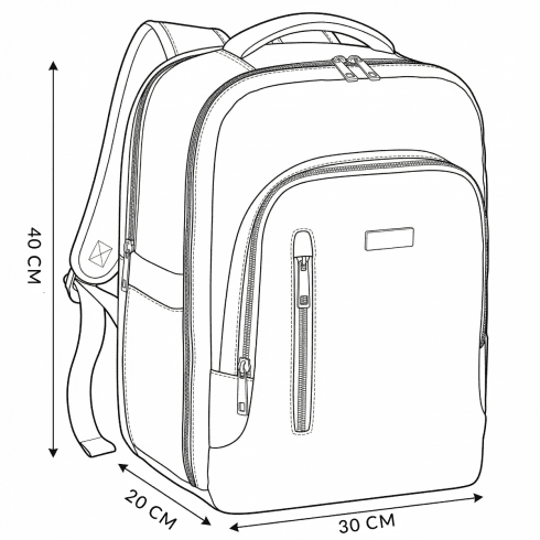 Rucsac de avion 40x30x20 cm pentru călătorie