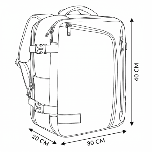 Rucsac avion 40x30x20 – bagaj de mână