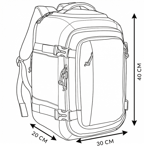 Rucsac avion 40x30x20 – bagaj de mână