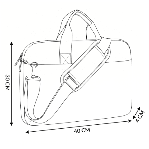 Geantă laptop 15,6" neagră cu bandă pentru troler