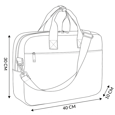 Geantă laptop 15,6" neagră cu bandă pentru troler