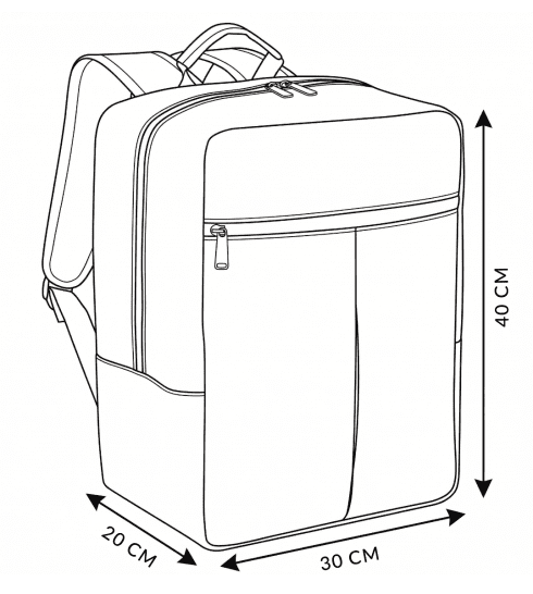 Rucsac de cabină 40x30x20 pentru avion Wetzlar