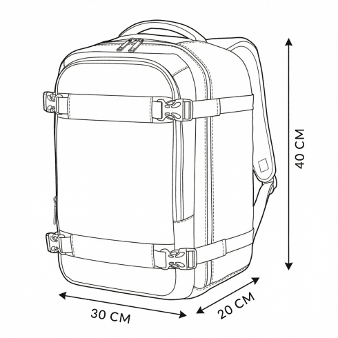Rucsac de cabină avion 40x30x20 pentru călătorii Kendal