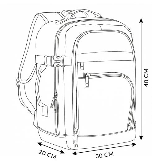 Rucsac de avion 40x30x20 Wiedeń bagaj de mână
