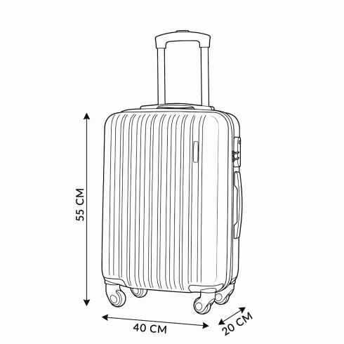TROLER DE CABINĂ 56X36X20 ROZ ZG509-C