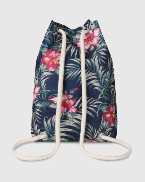 Rucsac sac de damă cu model floral și albastru marin "Nairobi", multicolor-floral, poliester și nylon – imaginea 2