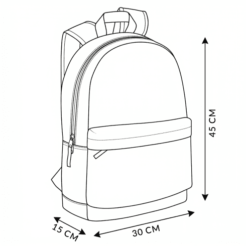 Rucsac cu model în carouri alb-negru, ZG765 - 20L