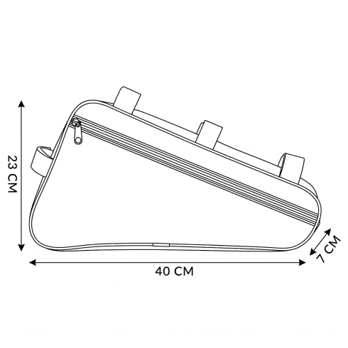Borsetă triunghiulară mare pentru bicicletă ZG792