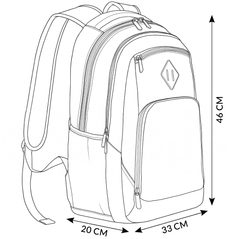Rucsac bărbați cu compartiment pentru laptop, Negru 30L ZG795