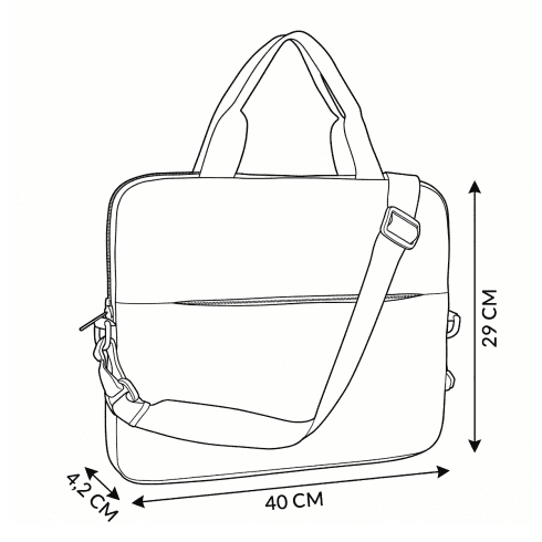 Geantă gri pentru laptop 15.6” ZG88