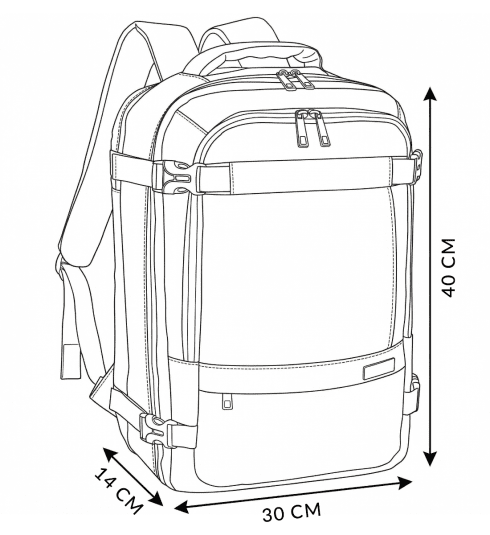 Rucsac de călătorie pentru avion 45x30x15 ZG898