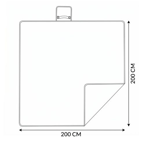 Pătură Picnic 200x200 cm cu izolație ZG904