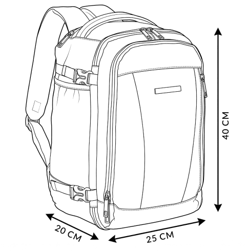 Rucsac de avion albastru marin 40x25x20 ZG925
