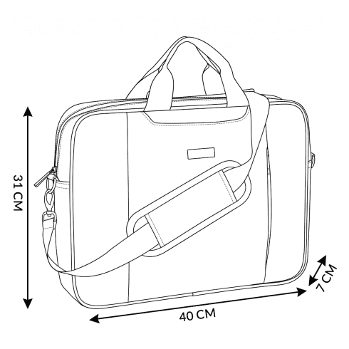 Geantă neagră pentru laptop 15.6”, întărită, ZG936